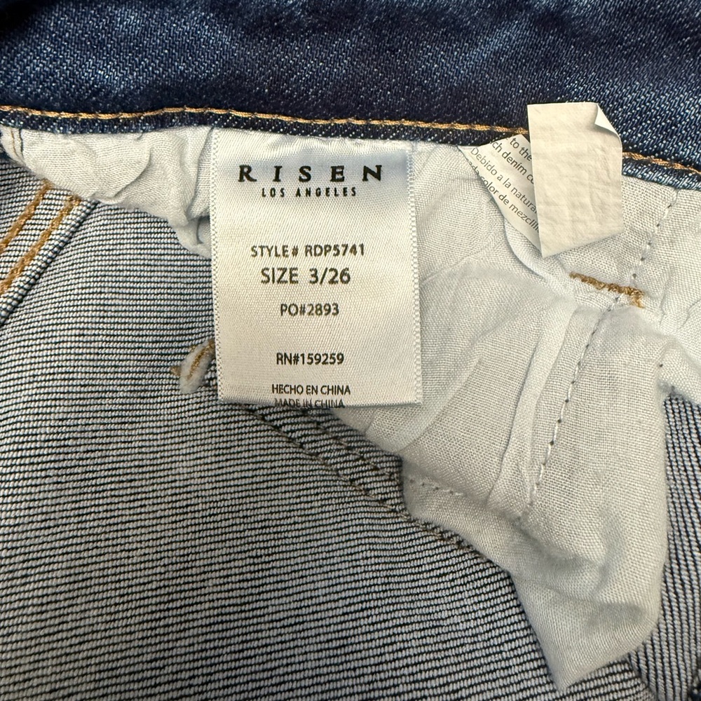 Women's Flare Cargo Jeans in Blue - Picture 3 of 4